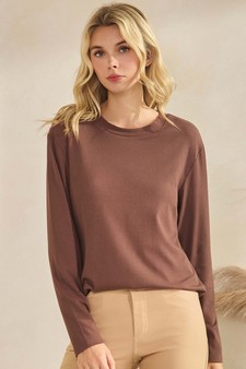 ETA 10/17/25 Women's Pure Comfort Loose Fit Ribbed Long Sleeve Top style 4