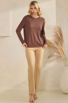 ETA 10/17/25 Women's Pure Comfort Loose Fit Ribbed Long Sleeve Top style 5