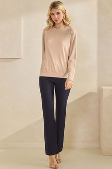 ETA 10/17/25 Women's Pure Comfort Loose Fit Ribbed Long Sleeve Top style 5
