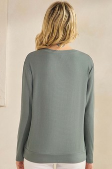 ETA 10/17/25 Women's Pure Comfort Loose Fit Ribbed Long Sleeve Top style 2