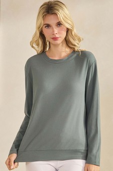ETA 10/17/25 Women's Pure Comfort Loose Fit Ribbed Long Sleeve Top style 4