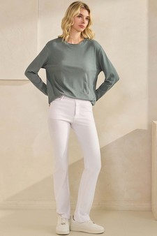 ETA 10/17/25 Women's Pure Comfort Loose Fit Ribbed Long Sleeve Top style 5