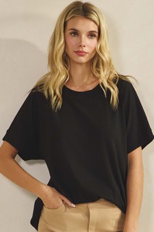 ETA 01/29/26 - Women's Everyday Soft Ribbed Loose Fit Short Sleeve Top