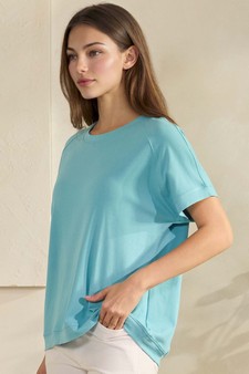 ETA 01/29/26 - Women's Everyday Soft Ribbed Loose Fit Short Sleeve Top style 3