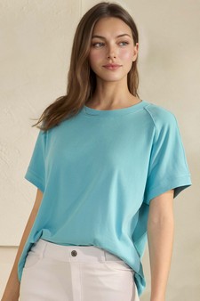 ETA 01/29/26 - Women's Everyday Soft Ribbed Loose Fit Short Sleeve Top style 4