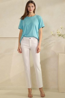 ETA 01/29/26 - Women's Everyday Soft Ribbed Loose Fit Short Sleeve Top style 5