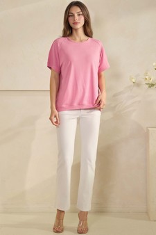 ETA 01/29/26 - Women's Everyday Soft Ribbed Loose Fit Short Sleeve Top style 5