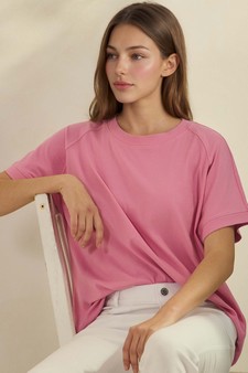 ETA 01/29/26 - Women's Everyday Soft Ribbed Loose Fit Short Sleeve Top