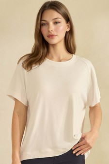 ETA 01/30/26 - Women's Everyday Soft Ribbed Loose Fit Short Sleeve Top