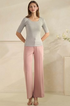 ETA 01/23/26 - Women's Pure Comfort Modern Mid Sleeve Ribbed Fitted Top style 5