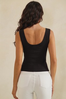 ETA 05/29/26 - Ribbed Scoop Neck Button Front Tank Top style 2