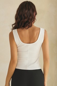 ETA 06/04/26 - Ribbed Scoop Neck Button Front Tank Top style 2