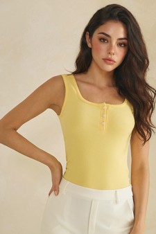 ETA 05/29/26 - Ribbed Scoop Neck Button Front Tank Top style 4