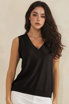 ETA 04/09/26 - LuxeAir Ribbed Relaxed V-Neck Tank Top style 4