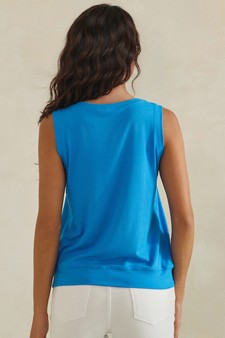 ETA 04/03/26 - LuxeAir Ribbed Relaxed V-Neck Tank Top style 2