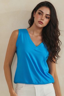 ETA 04/03/26 - LuxeAir Ribbed Relaxed V-Neck Tank Top