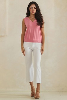 ETA 04/03/26 - LuxeAir Ribbed Relaxed V-Neck Tank Top style 5