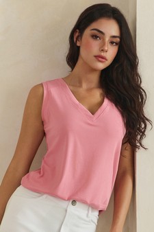 ETA 04/03/26 - LuxeAir Ribbed Relaxed V-Neck Tank Top