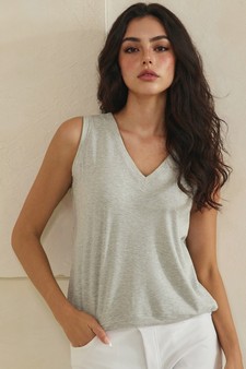 ETA 04/09/26 - LuxeAir Ribbed Relaxed V-Neck Tank Top