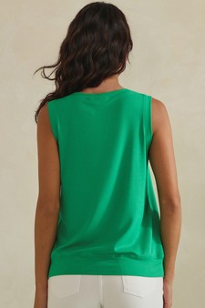 ETA 04/09/26 - LuxeAir Ribbed Relaxed V-Neck Tank Top style 2