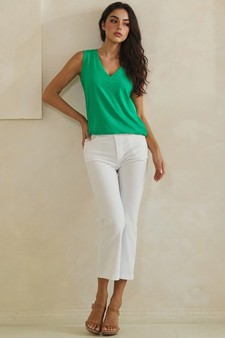 ETA 04/09/26 - LuxeAir Ribbed Relaxed V-Neck Tank Top style 5