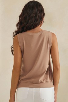 ETA 04/03/26 - LuxeAir Ribbed Relaxed V-Neck Tank Top style 2