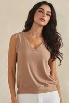 ETA 04/03/26 - LuxeAir Ribbed Relaxed V-Neck Tank Top