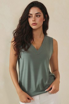 ETA 04/02/26 - LuxeAir Ribbed Relaxed V-Neck Tank Top