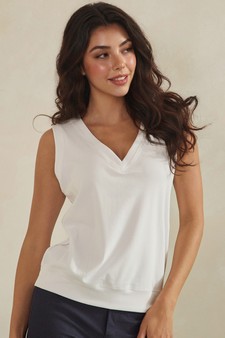 ETA 04/09/26 - LuxeAir Ribbed Relaxed V-Neck Tank Top