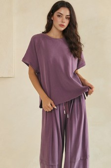ETA 05/28/26 - Relaxed Soft Stretch Top and Wide-Leg Pant Set style 4