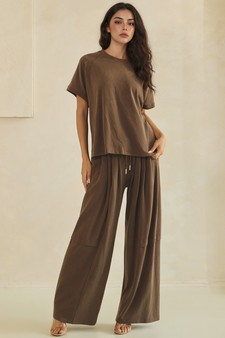 ETA 05/28/26 - Relaxed Soft Stretch Top and Wide-Leg Pant Set