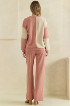ETA 08/10/26 - Raw Edge Colorblock Soft Corduroy Relaxed Set style 2