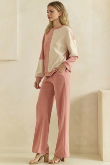 ETA 08/10/26 - Raw Edge Colorblock Soft Corduroy Relaxed Set style 3