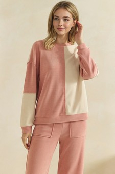 ETA 08/10/26 - Raw Edge Colorblock Soft Corduroy Relaxed Set style 4
