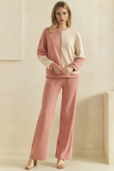 ETA 08/10/26 - Raw Edge Colorblock Soft Corduroy Relaxed Set style 5
