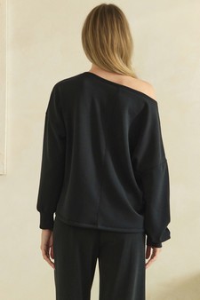 ETA 09/04/26 - Sofie Soft Draped Off The Shoulder Pullover Top style 2