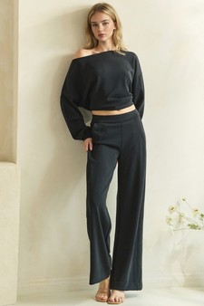 ETA 09/04/26 - Sofie Soft Draped Off The Shoulder Pullover Top style 5