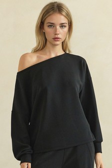 ETA 09/04/26 - Sofie Soft Draped Off The Shoulder Pullover Top