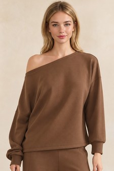 ETA 09/04/26 - Sofie Soft Draped Off The Shoulder Pullover Top