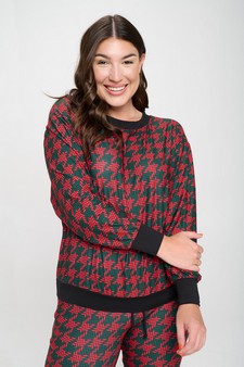 Women’s Christmas Holiday Hues Loungewear Top