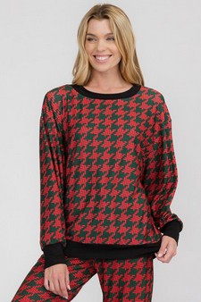 Women’s Christmas Holiday Hues Loungewear Top