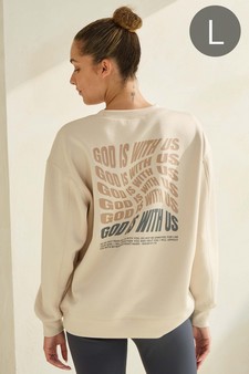 Women's God Is With Us Ultra Comfy Pullover Sweatshirt (Open Pack)