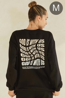 Women's God Is With Us Ultra Comfy Pullover Sweatshirt (Open Pack)