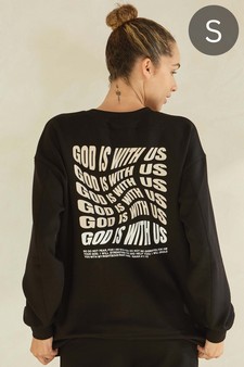 Women's God Is With Us Ultra Comfy Pullover Sweatshirt (Open Pack)