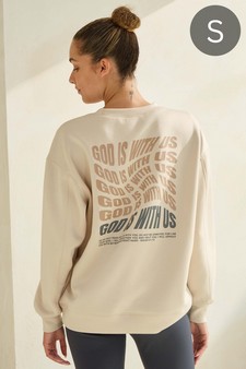 God Is With Us Ultra Comfy Pullover Sweatshirt (Open Pack)