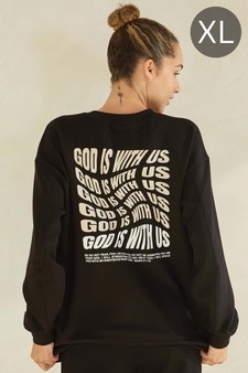 God Is With Us Ultra Comfy Pullover Sweatshirt (Open Pack)