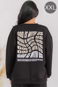 God Is With Us Ultra Comfy Pullover Sweatshirt (Open Pack)