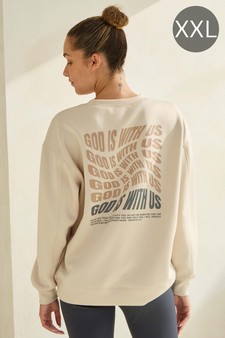 God Is With Us Ultra Comfy Pullover Sweatshirt (Open Pack)