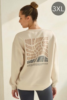 God Is With Us Ultra Comfy Pullover Sweatshirt (Open Pack)