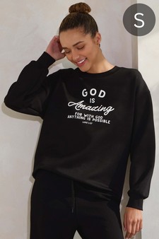 Women's God Is Amazing Ultra Comfy Pullover Sweatshirt (Open Pack)